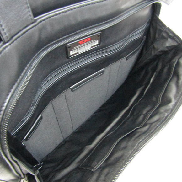 TUMI Slim Deluxe Portfolio 96110DH Men's Leather Briefcase Black - Picture 8 of 10